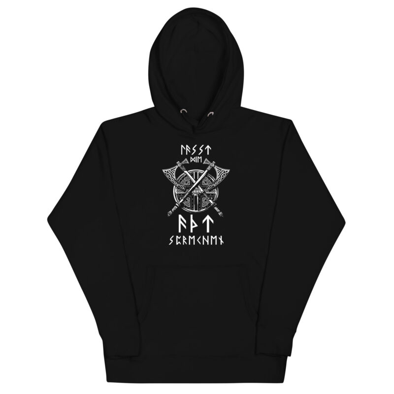 unisex premium hoodie black front 632caa0f384df