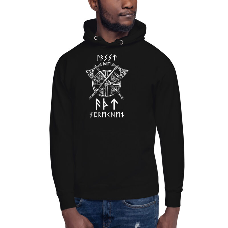 unisex premium hoodie black front 632caa0f39173