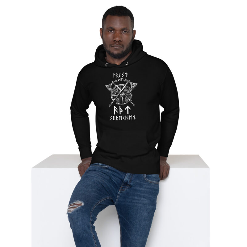unisex premium hoodie black front 632caa0f39781